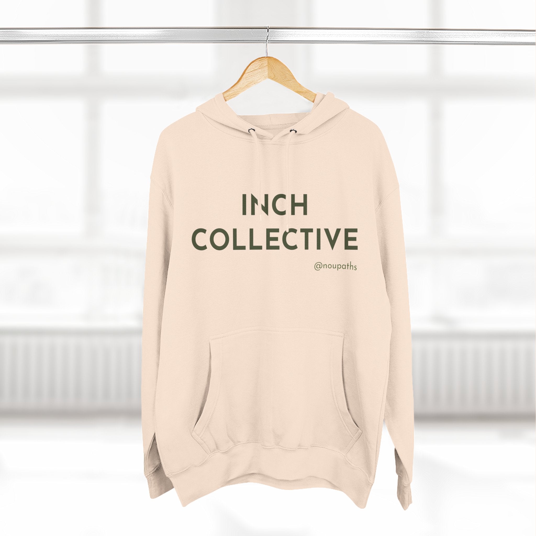 INCH Collective Hoodie — Fleece Pullover with Back Story Text