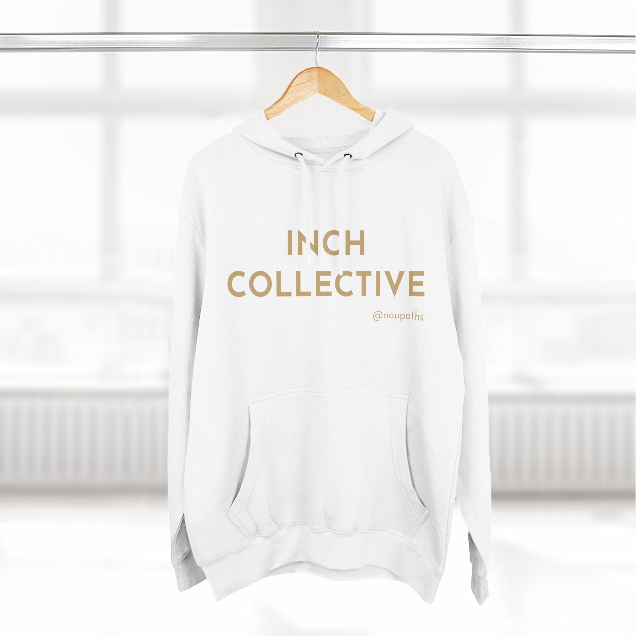 INCH Collective Hoodie — Fleece Pullover with Back Story Text