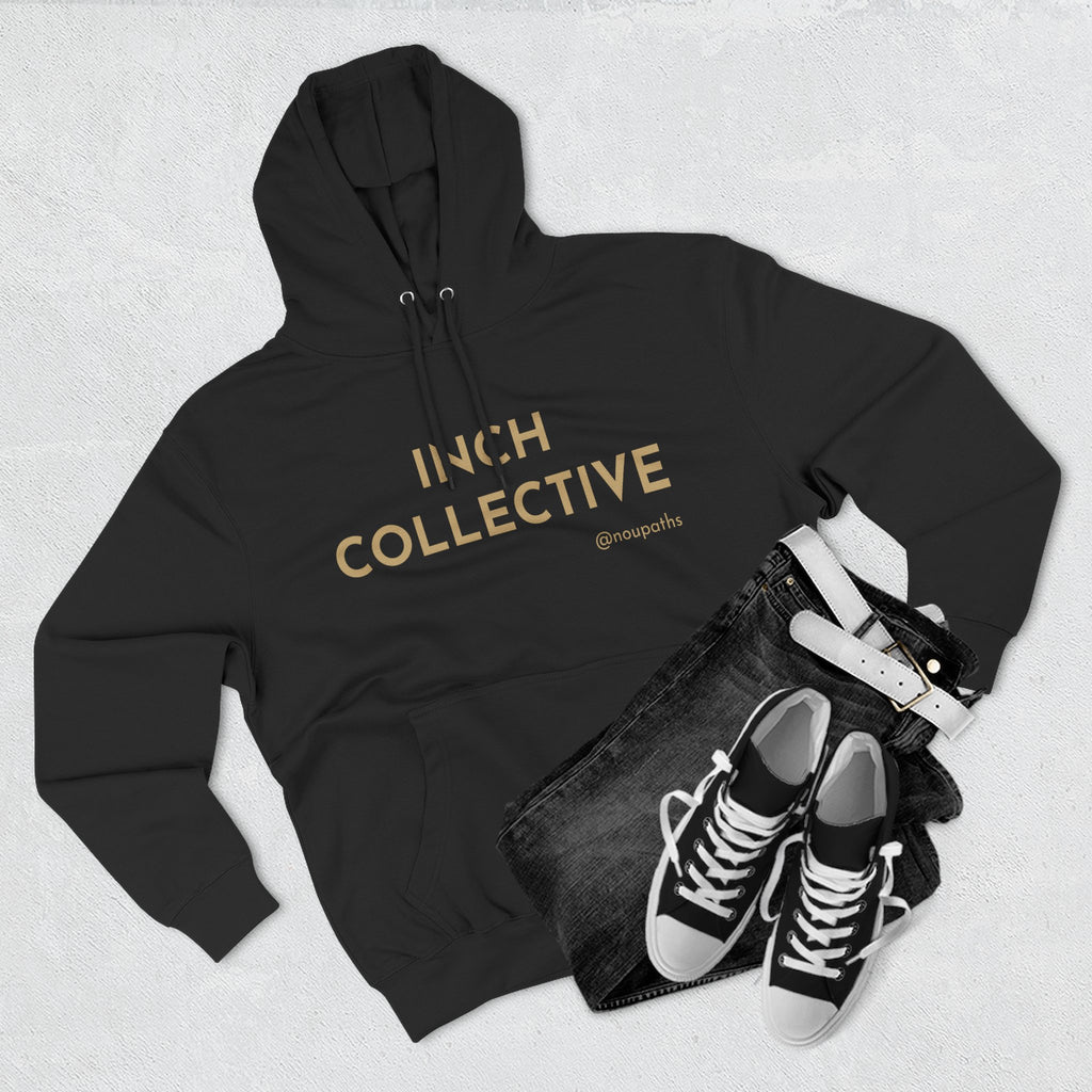INCH Collective Hoodie — Fleece Pullover with Back Story Text