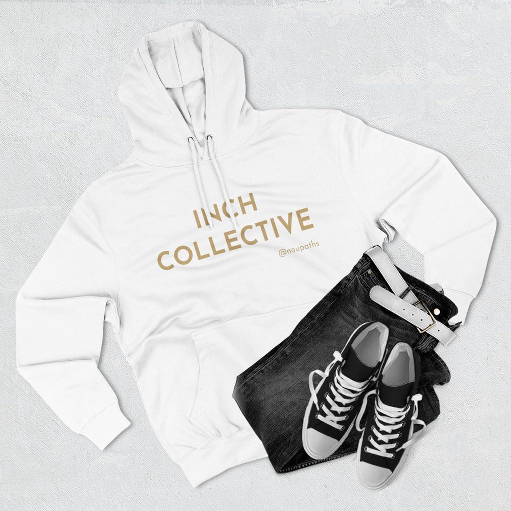 INCH Collective Hoodie — Fleece Pullover with Back Story Text