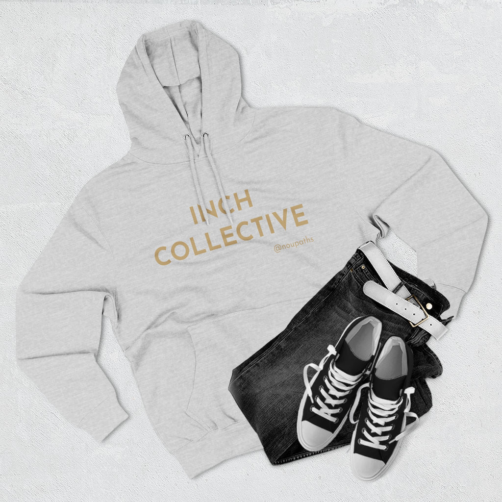 INCH Collective Hoodie — Fleece Pullover with Back Story Text