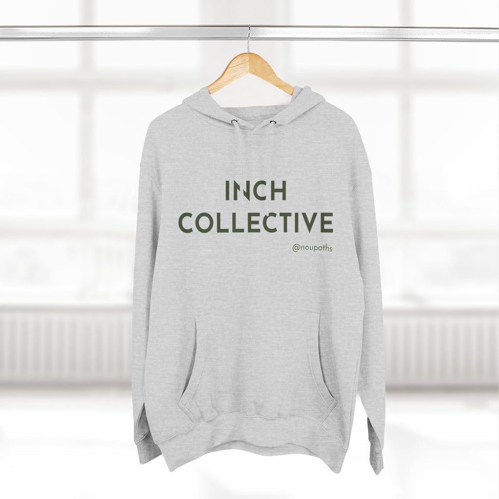 INCH Collective Hoodie — Fleece Pullover with Back Story Text