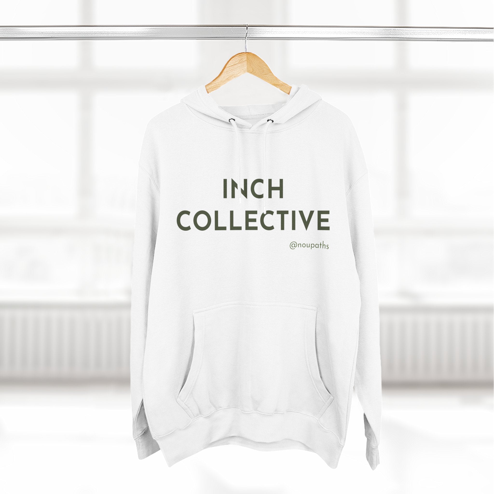 INCH Collective Hoodie — Fleece Pullover with Back Story Text