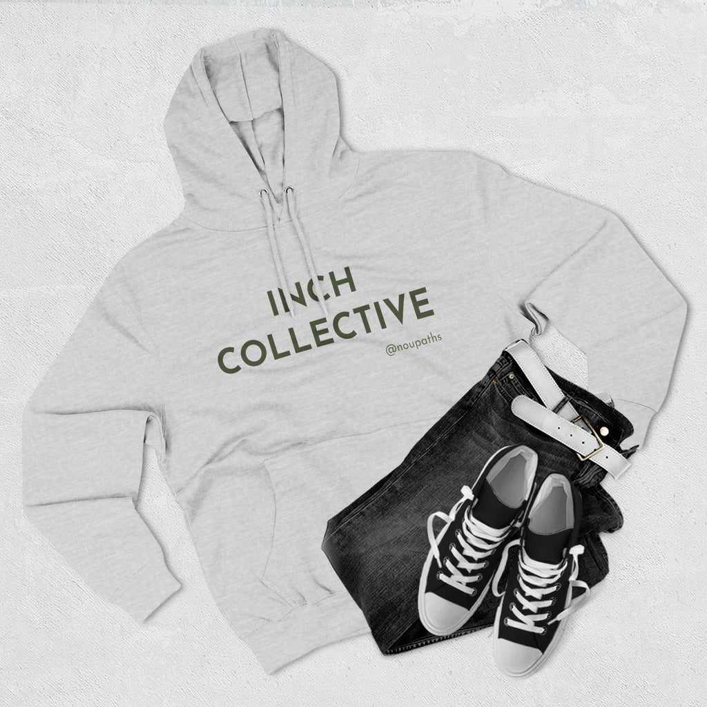 INCH Collective Hoodie — Fleece Pullover with Back Story Text
